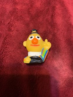 Sesame Street Ernie pencil topper and 2 books lot 80