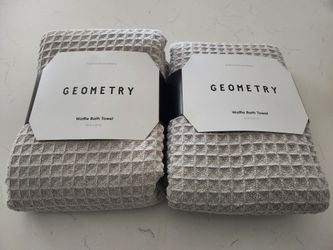 Geometry Waffle Bath Towels