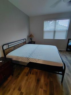 Cal King Nectar Luxe bed with frame