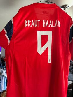 Norway haaland jersey small thru 4xxxx