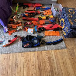 Nerf Guns Lot-Nerf Guns/Nerf Darts/nerf Box 