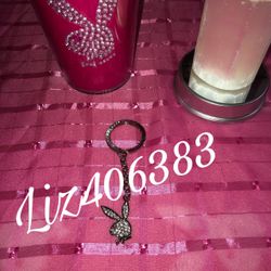 ❣️ RARE hard to find dead stock Y2K Playboy rhinestone Keychain