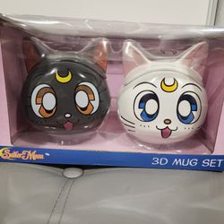 New Sailor Moon Luna Artemis 3D Mug Set