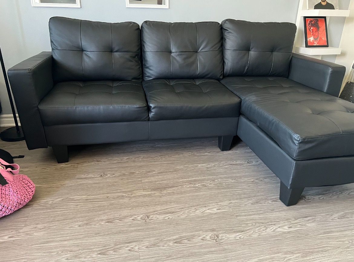 Black L Shape Sofa Couch