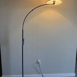 ✨ Modern Arc Floor Lamp – 3 Color Temps, LED Bulb & Drum Shade M