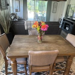 Dining Table Counter Height W/6 Chairs