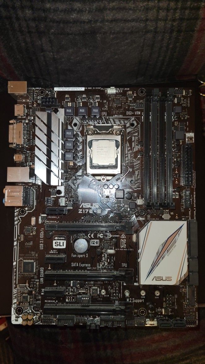 ASUS Z170-E Motherboard + Intel Core i7-7700K + 16GB DDR4 3200MHZ + Cooler Master LGA1151 Air Cooler Tower Bundle - $160 or best offer!