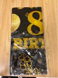 80th Birthday Party table cloth