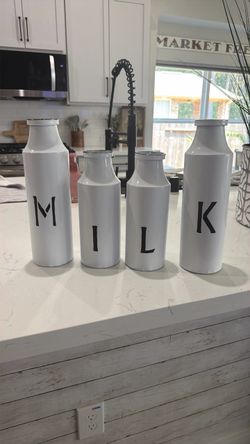 Metal Farmhouse Milk Display