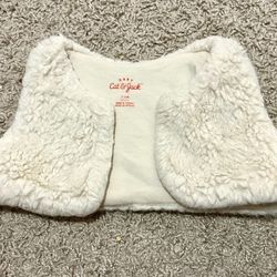 Cat & Jack 3-6m baby girl faux fur vest