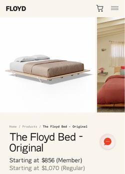 The Floyd bed frame without headboard
