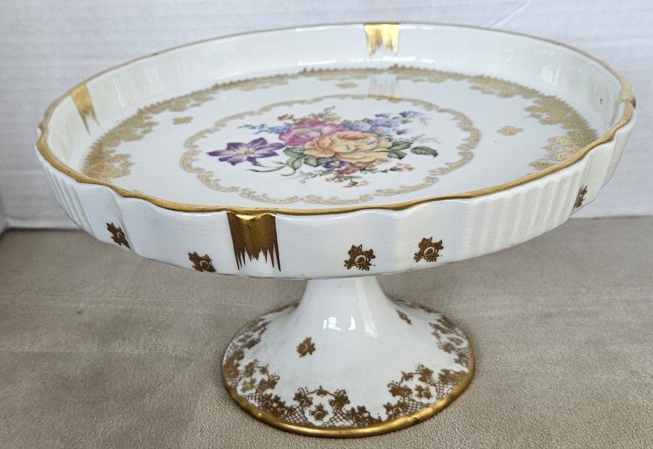 9 1/2" Porcelain Cake Serving Platter