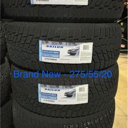 (4) - 275/55/20 Sailun Ice Blazer WSTX Snow Tires