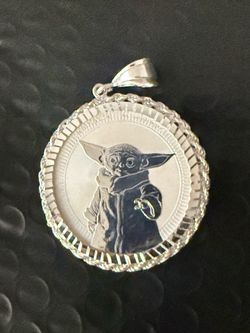 2021 Grogu .999 1oz silver proof & bezel