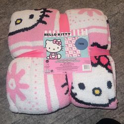 Hello Kitty Pink Twin Blanket 