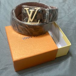 Brown Checkered Lv Belt 48/120