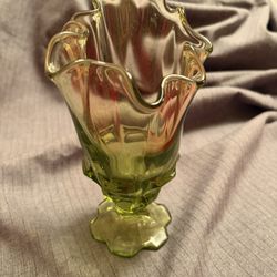 Fenton Valencia Colonial Green Vase