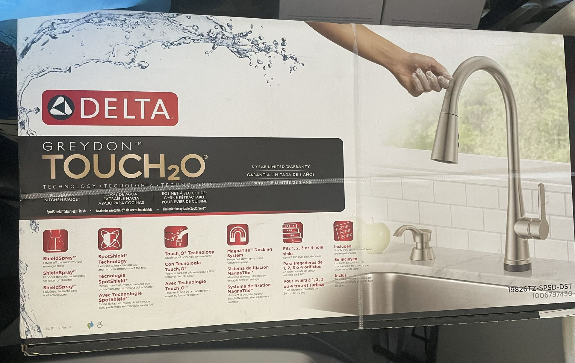 Delta Greydon Touch2o Single Handle Pull Down Sprayer Kitchen Faucet With Shieldspray Technology 4532