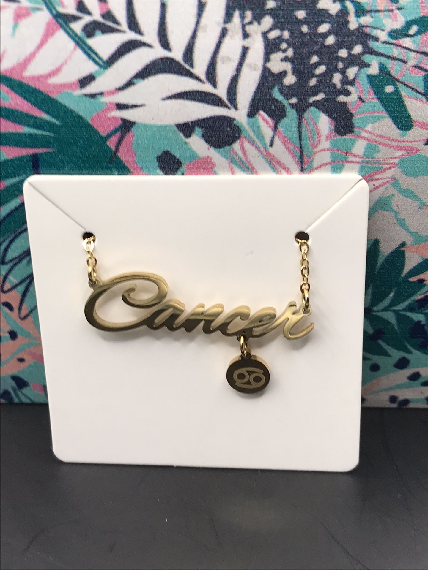 New Zodiac Sign Pendant Necklace With Diamond Pendant