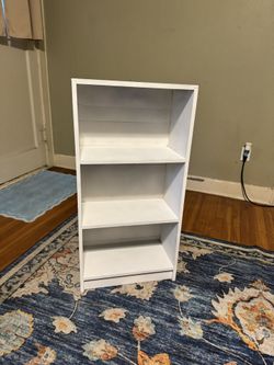 Solid Wood  white shelf 9 1/2” D x 18”W x 36”T