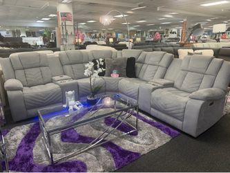 Amazing Deal‼️Gorgeous Grey Power Reclining Sectional Available Limited Time Only $1799