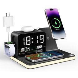 Acer 7-in-1 Wireless Charging Station with Digital Clock and Night Light