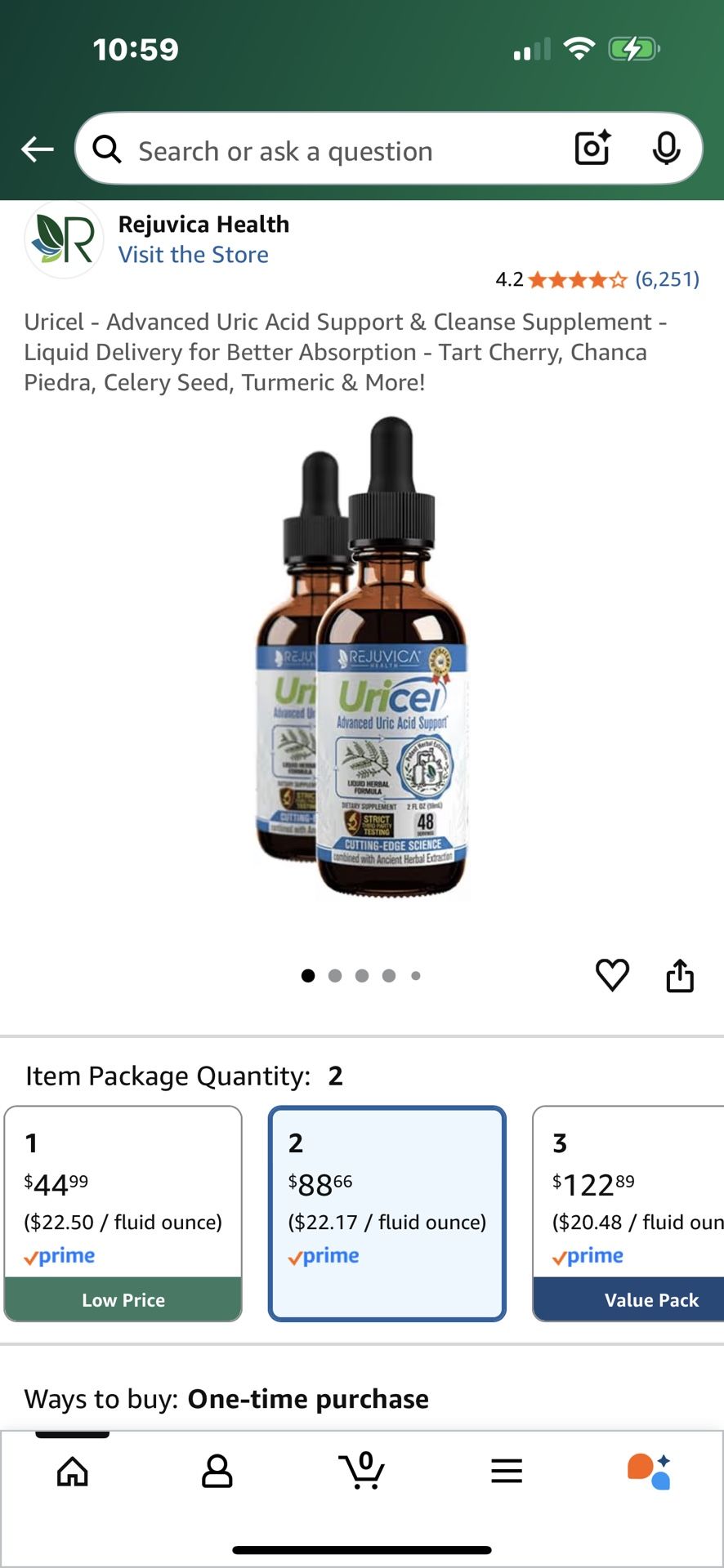 $25- Rejuvica Advanced Uric Acid Support & Cleanse Supplement - Liquid Delivery for Better Absorption - Tart Cherry, Chanca Piedra, Celery Seed