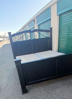 CAL KING BED FRAME WITH BOX SPRING