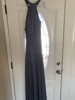 David’s Bridal Pewter mesh bridesmaid dress, Size 6, worn once. Retail 160$. Perfect condition