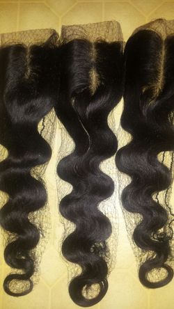 7A grade brazilian body wave lace closures 20' inches