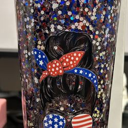 24 Oz acrylic Snow Globe Tumbler 