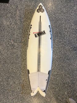 Channel Islands Al Merrick Fishbeard Surfboard 5'4.5" and surfboard bag