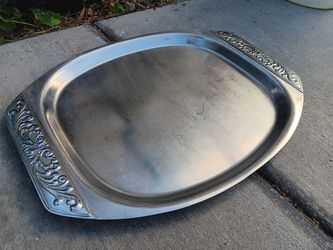 XL Vintage International Steel Serving Tray! 24" Long! Beautiful Piece🌿
