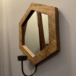 Wall Mirror + Candle Holder