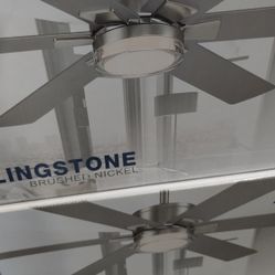 Minka Collingstone 54" Ceiling Fan with Remote Control Brushed Nickel Finish Integrated LED Light 3 Color Modes