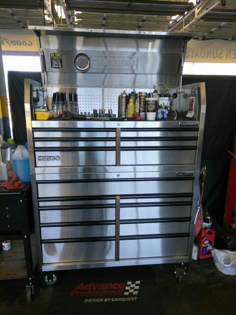 53in 15 draw craftsman tool box stainless steel