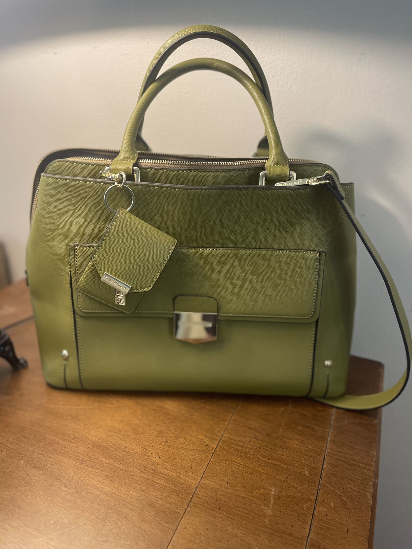 Steve Madden large purse bag, olive green