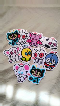 Kawaii cute goth alternative stickers