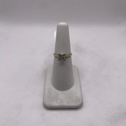 10kt Dual Gold Diamond Engagement Style Ring 