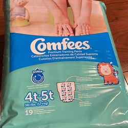 2 packs Comfees Training Pants for Boys, 4T-5T, over 38 lbs, 19 Count