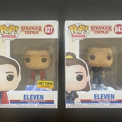 Funko Pop Stranger Things Eleven Hot Topic Exclusive 827 And 843