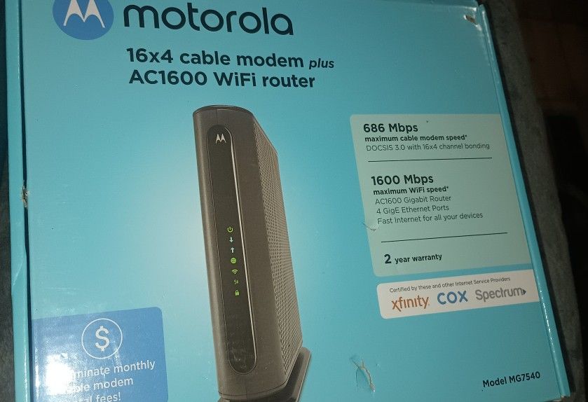 16x4 Cable Modem Plus Ac1600 WiFi Router 