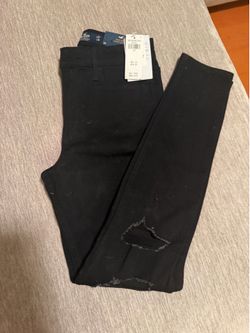 Hollister Skinny Ripped Jeans Black