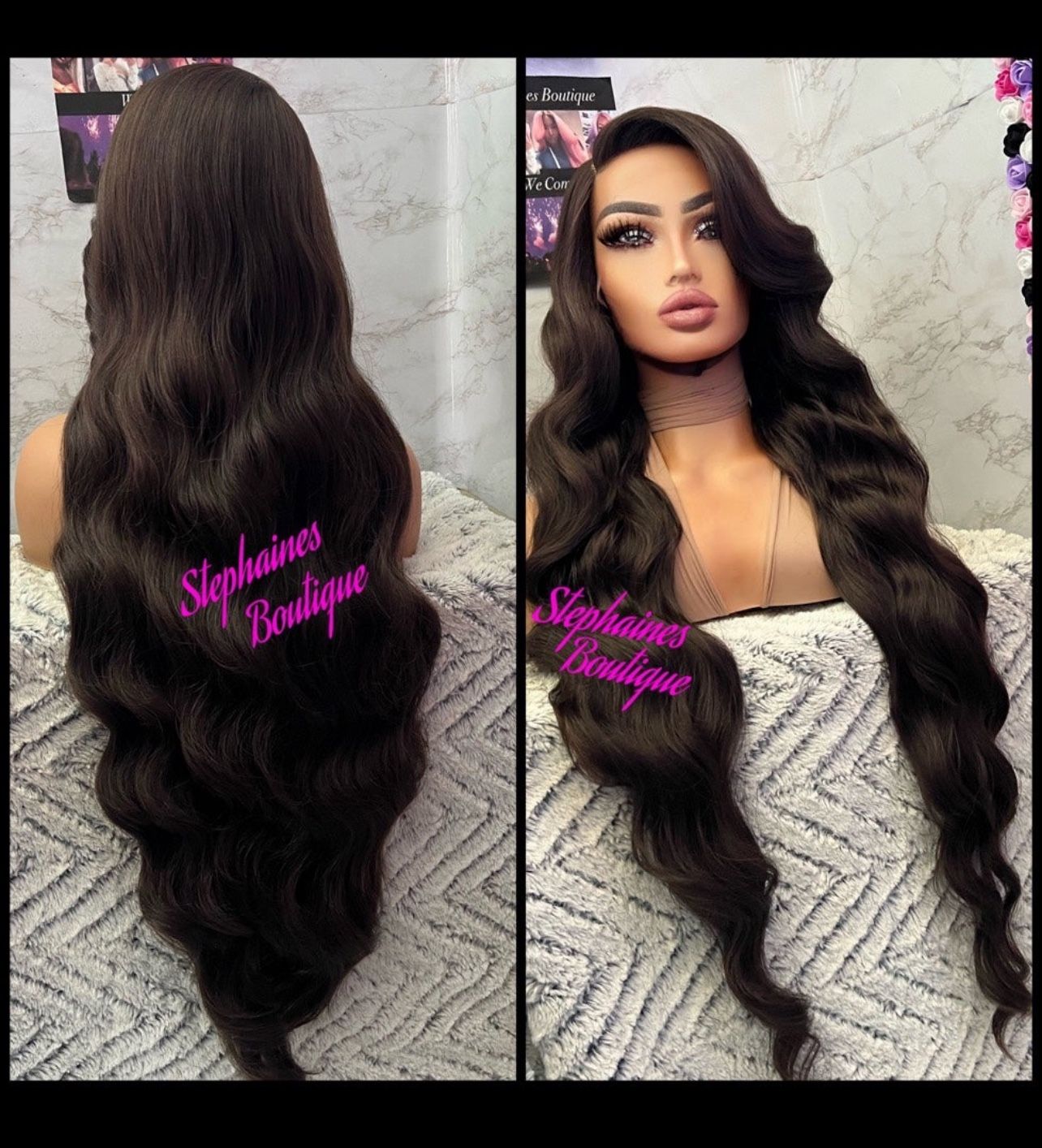 Human Hair Blended Lace Front Wig