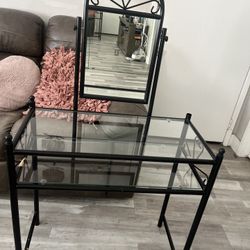 Metal Mirror Vanity