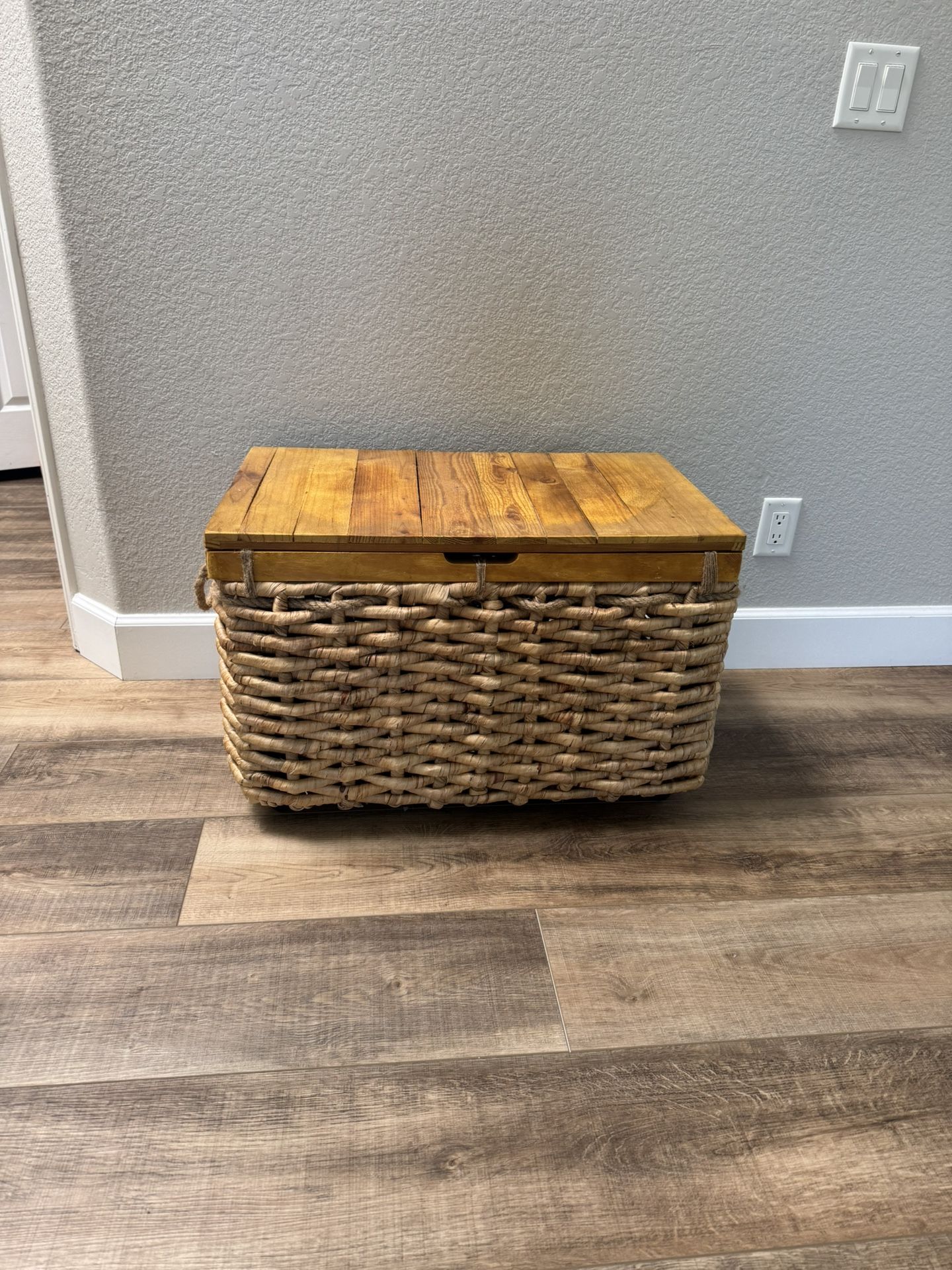 Rattan Chest On Casters