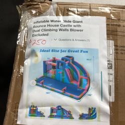 Inflatable Water Castle, Dual Climbing Wall