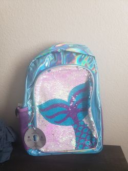 backpack unicorn 🦄 and mermaid 🧜‍♀️