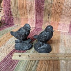 Vintage Cast Iron Metal Birds