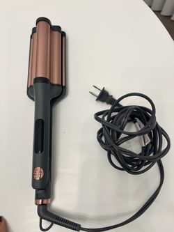 Heritage Catch The Wave ceramic tourmaline, three barrel hair waiver, curling iron and crimper